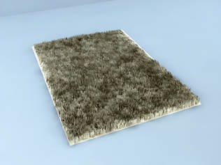 3d fur carpet modern design 