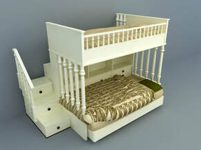 kids double bed with euro design