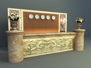 Elegant reception design 3d model