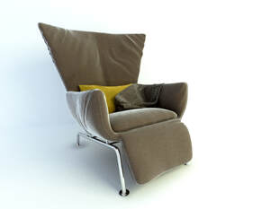 3D model - twill armchair free download