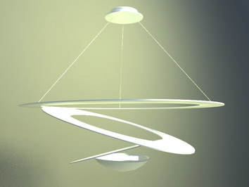 pendant lamp with spring shaping concept design