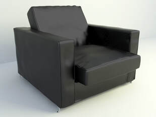Black sofa 3d model free download