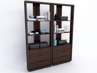 3D model - Modern solid wood decorative cabinet