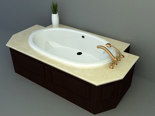 luxury alcove bathtub 3d models