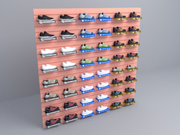 free 3D Model  shoes racks 018
