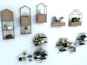 3D model - hanging shelf industry concept
