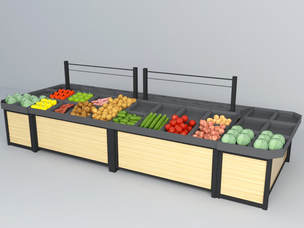 3d model vegetable storage shelves