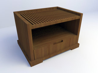 free 3D Model side bed cabinet