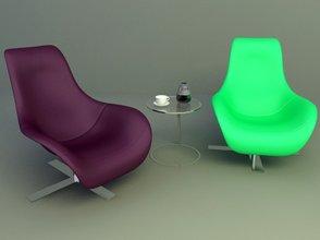 simple lounge sofa chair 3d model design