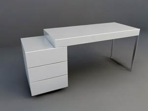 Simple white office table design 2018