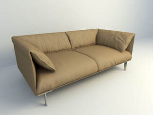 2 seater sofa 3d model download