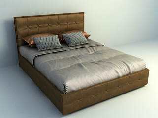 3d model divan bed modern design 2019