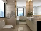 3d scene for bathroom design