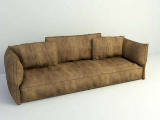 sofa 3d model free download 008 - 3 seat sofa modern design