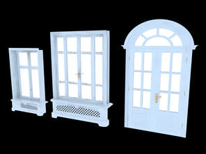 3d model arched window euro design free download