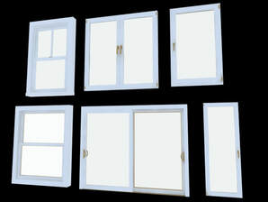 3d model casement & slide window design free download
