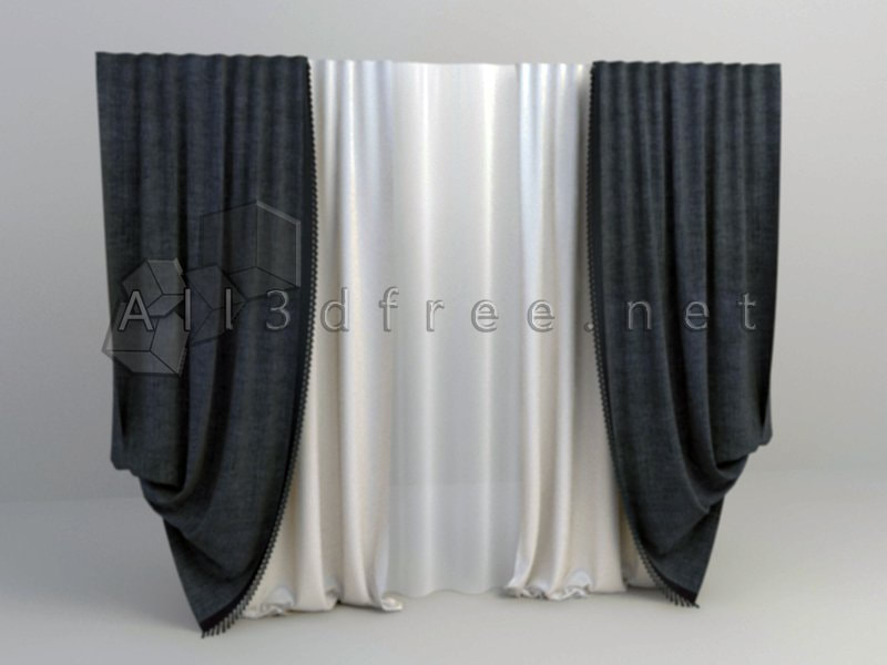 3D Model Collection 2023 - Elegant curtains 004