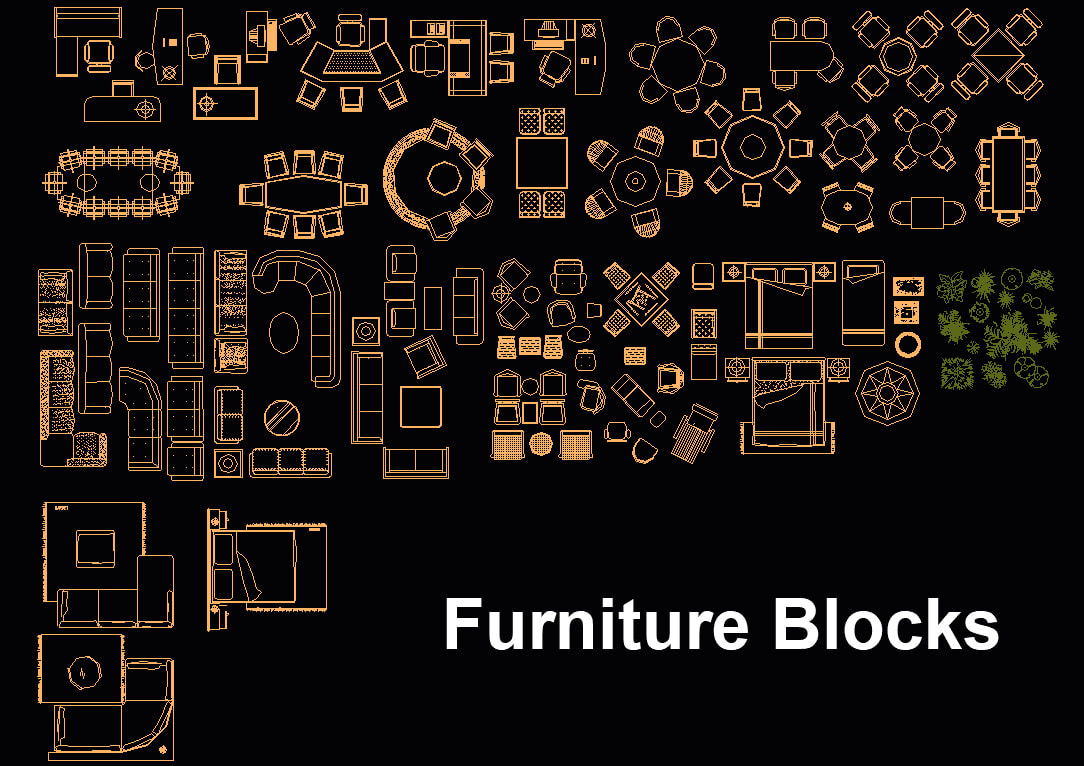  Free  Cad  Blocks  collection Furniture  02