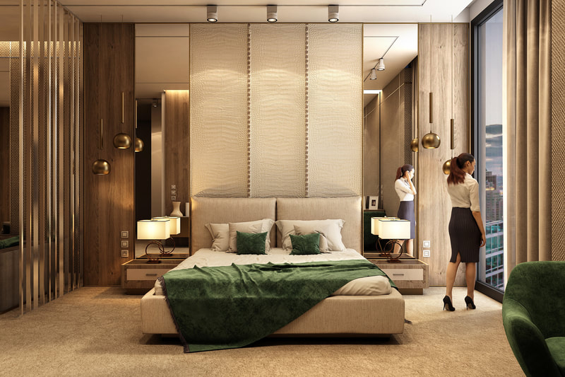 Luxury Bedroom Suite with "high class" concept ( A view )