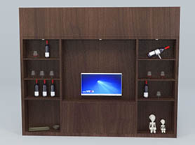 Interior Design of TV Wall full cabinet design 011