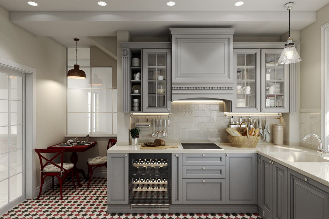 french syle kitchen design ( A view ) on all3dfree