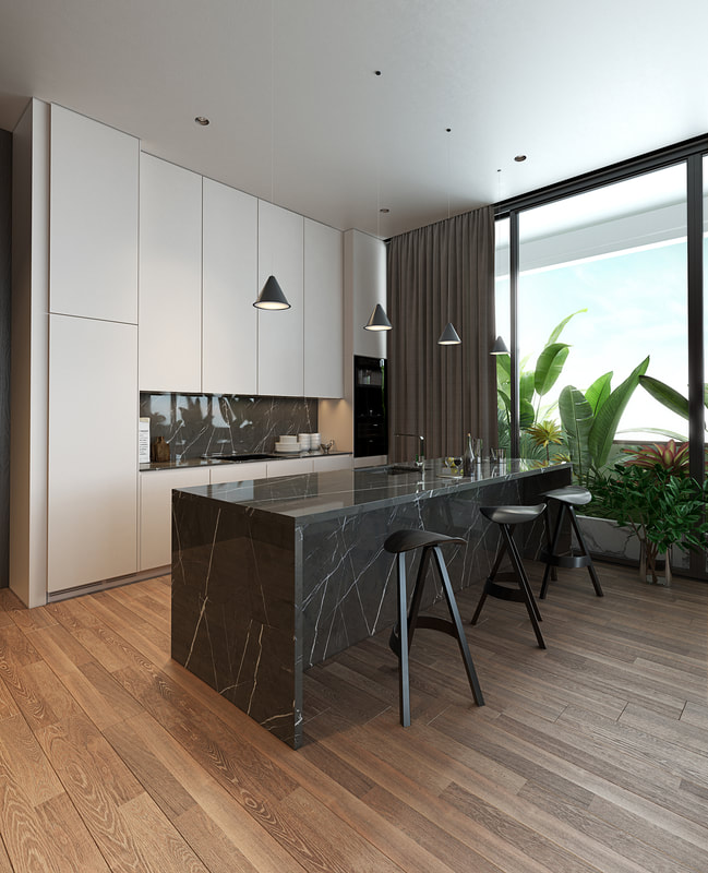 kitchen modern look design on all3dfree