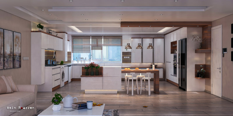 Modern kitchen area