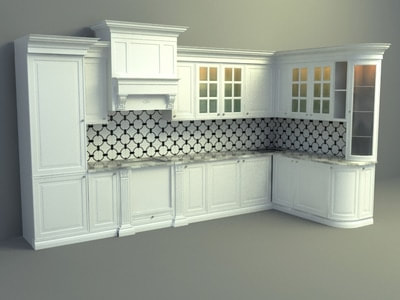 kitchen 3d model free download - elegant kitchen design 002