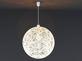 lamp 3d model free download - Round-shaped hanging lamp 007