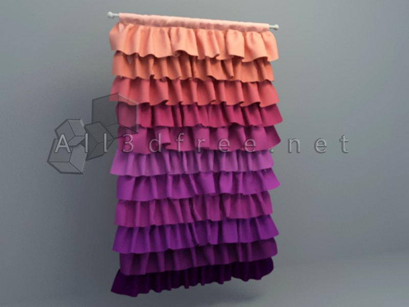 3D Model Collection 2023 - Layer skirt curtain 007