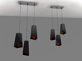 lighting 3d model free download - Modern Pendant lamp 008
