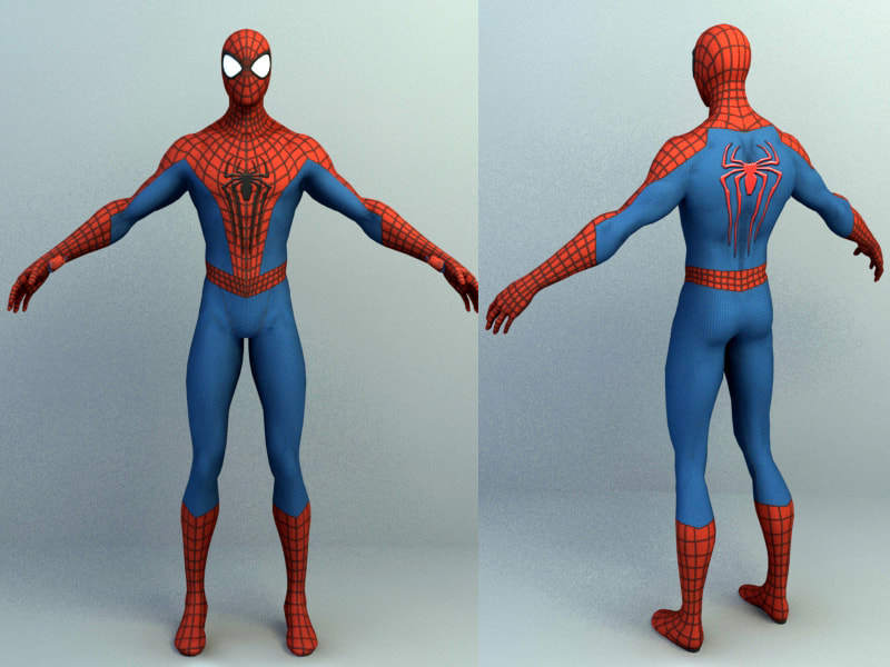 3d character models free in Marvel characters - Spiderman
