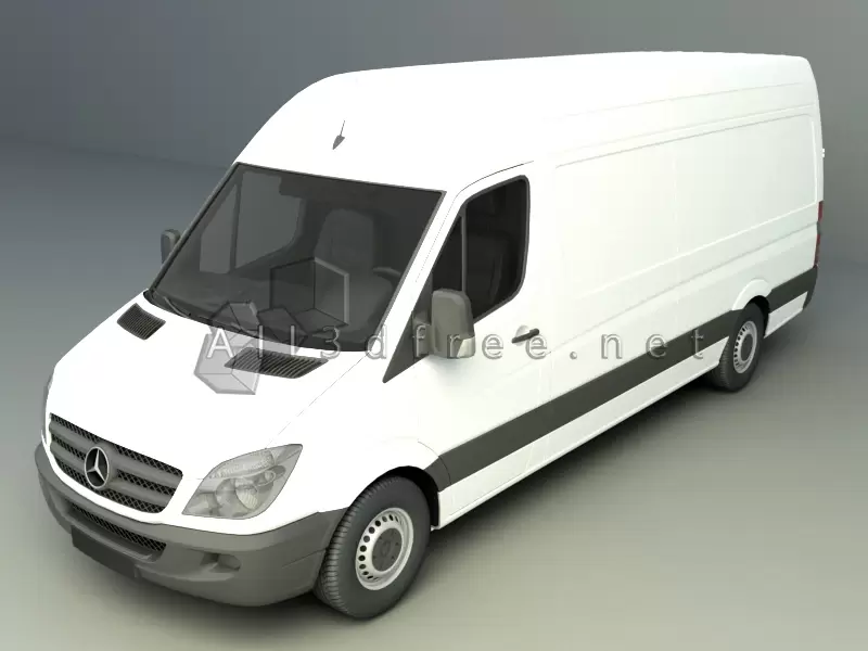 3d models of car - Mercedes Benz Delivery Van