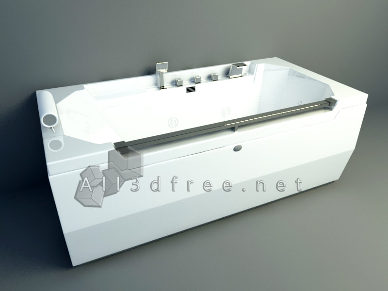 3d Model Collection - modern bathtub 007