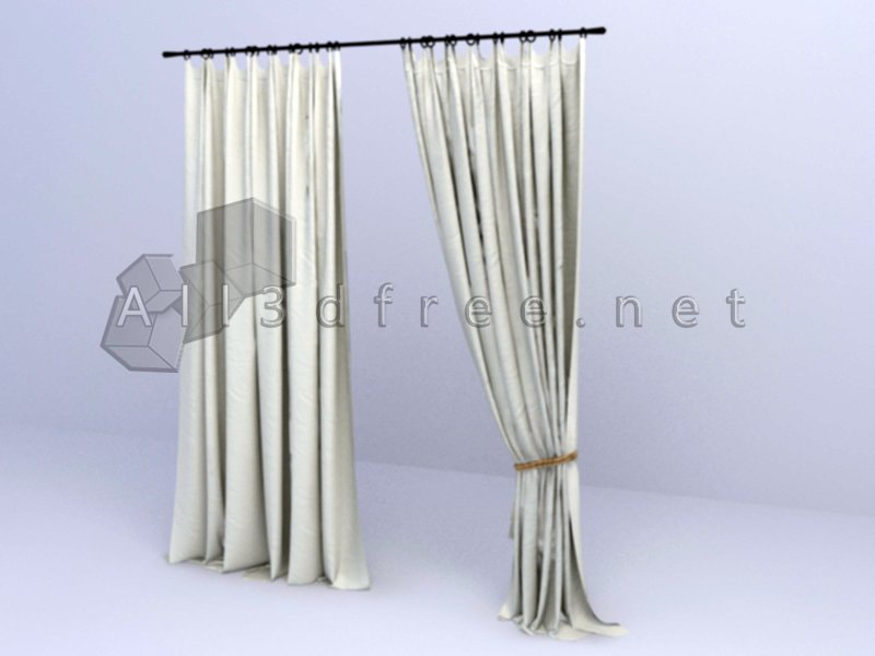3D Model Collection 2023 - Modern curtains 001
