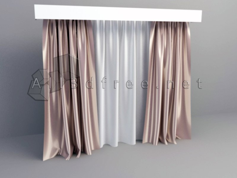 3D Model Collection 2023 - Modern curtains 002