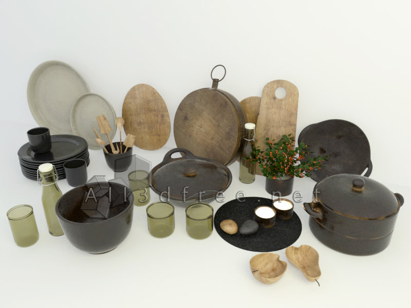3D Model Kitchenware Collection - Modern kitchenware