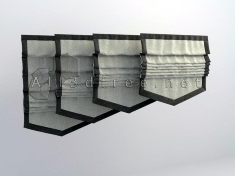 3D Model Collection 2023 - Modern roman blinds 006