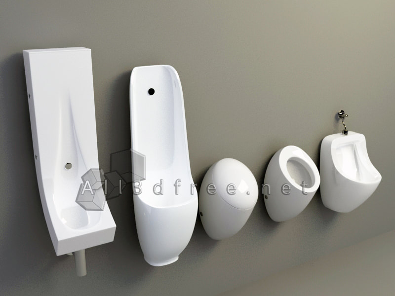3d Model Collection - Modern Urinal collection 011