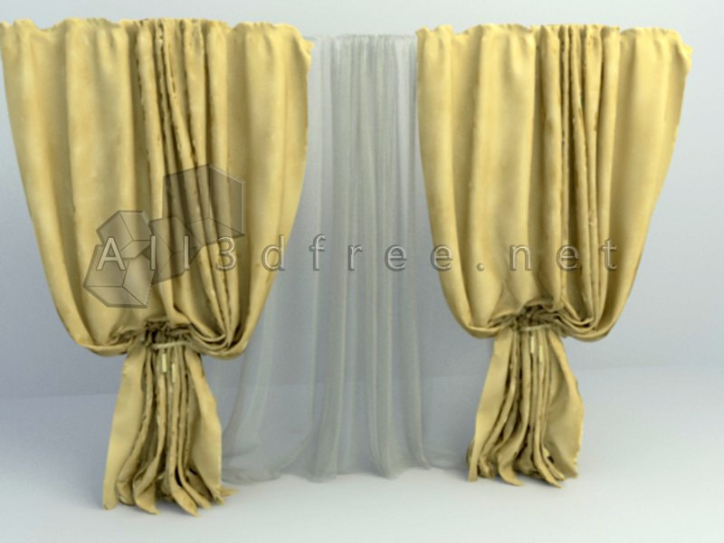 3D Model Collection 2023 - Nordic curtains 005