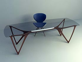 office table 3d model - Fashion office desk 004
