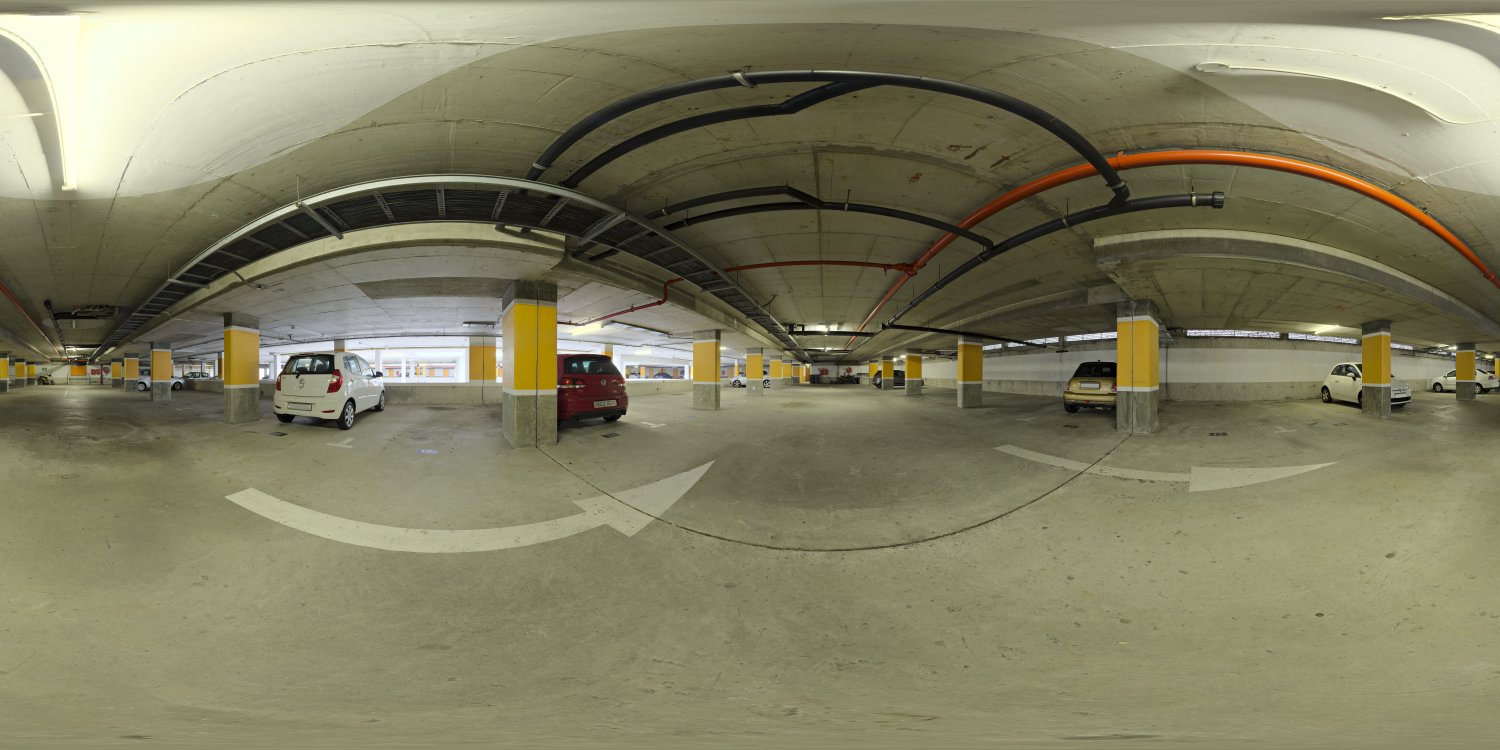parking garage full view for HDRI