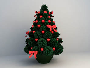 christmas tree 3d model display
