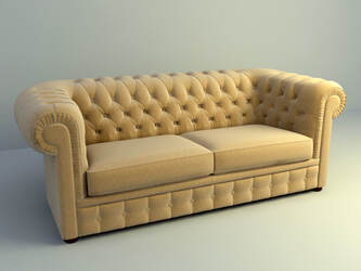 3d model chesterfield Sofa free download