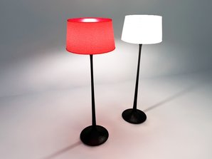 simple floor lamp 3d model design