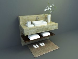 European bath cabinet design 3d models