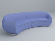 Futon sofa 3d model