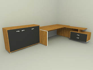 full set office table with low cabinet design