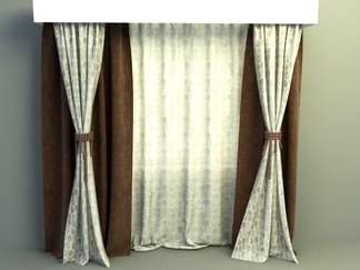 european curtain design 3d model free download