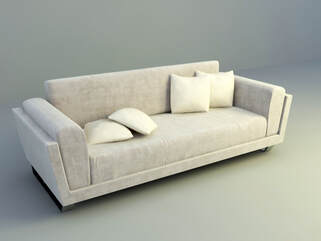 3d model of sofa 001 - 2 seat sofa